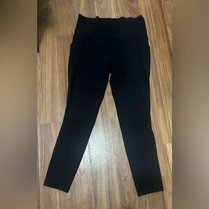 Athleta Black Ribbed Pants size S